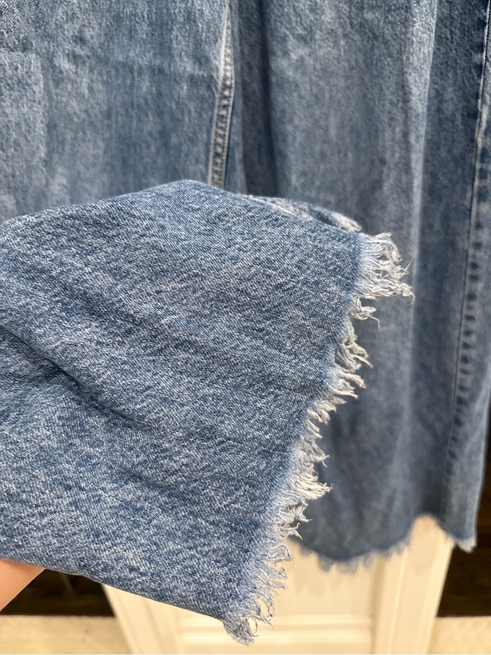 Free People We The Free Lyocell Wide Leg Palazzo Jeans 27 Raw Hem - Picture 4 of 5